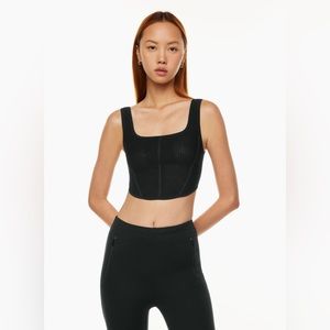 Aritzia Babaton / Sculpt Knit Bustier / Black Noir / Size M